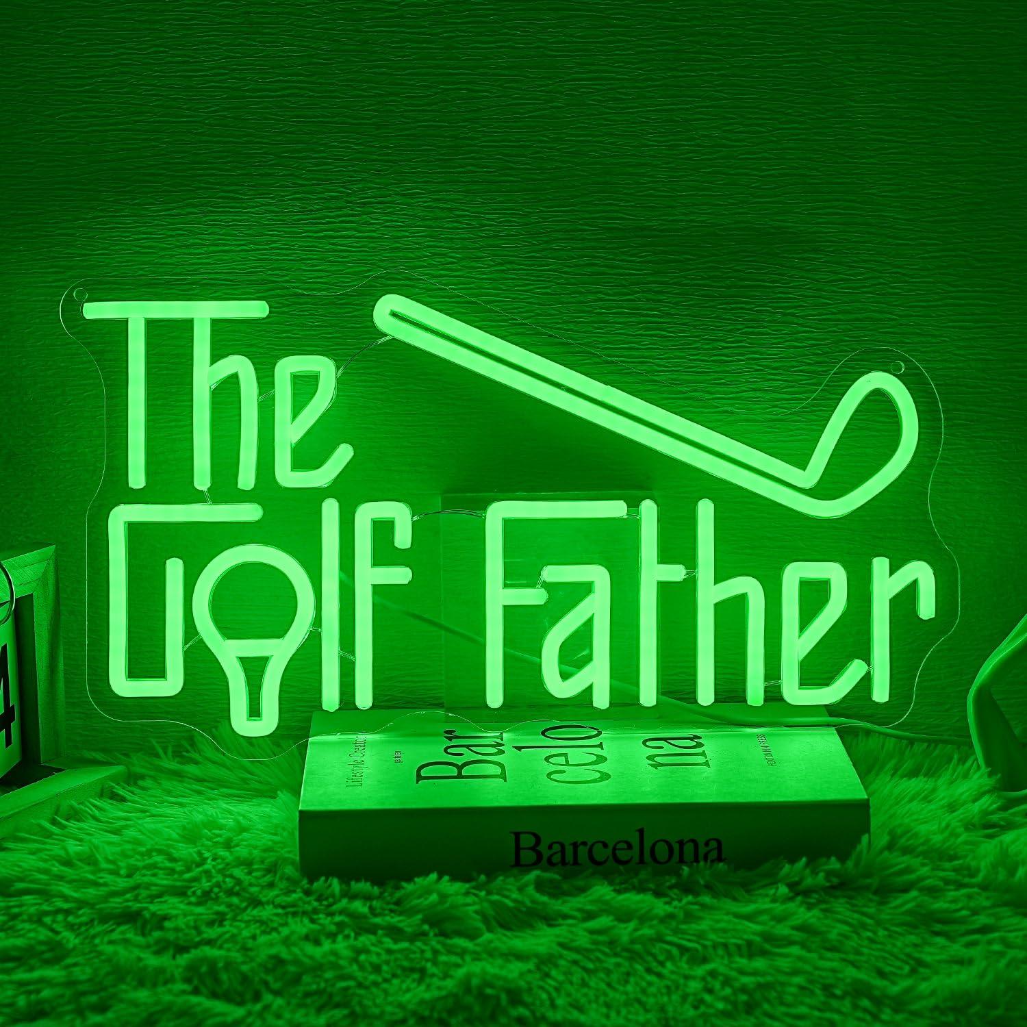 Led Lighting Wall Decor - The Golf Father Neon Sign USB