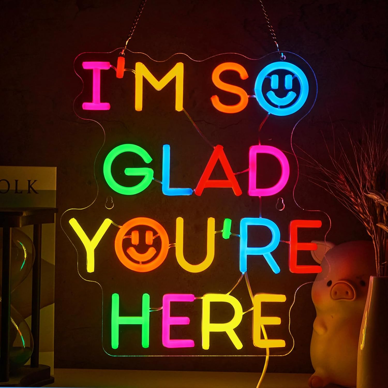 Led Lighting Wall Decor - ﻿ I'm So Glad You‘re Here