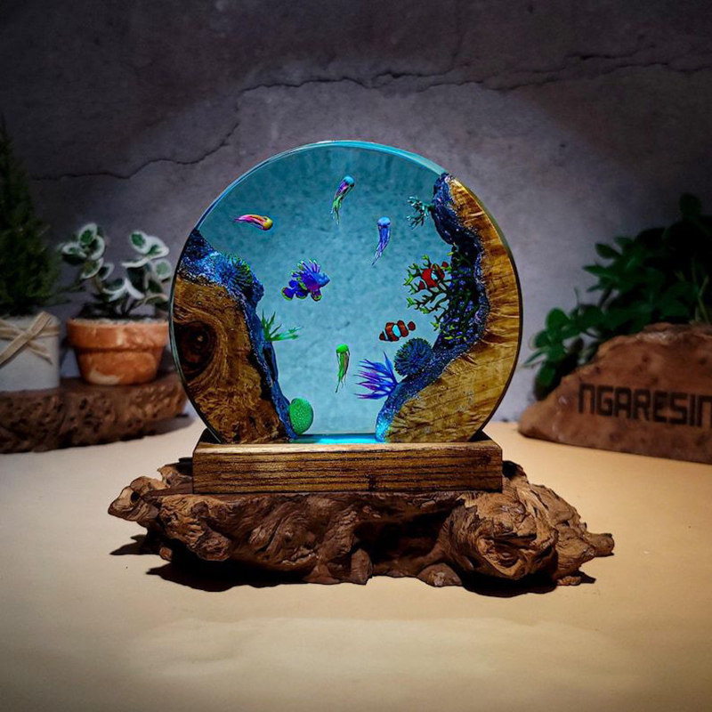Lighting Decoration For Wedding - Ocean Aquarium Organism Resin Table Light
