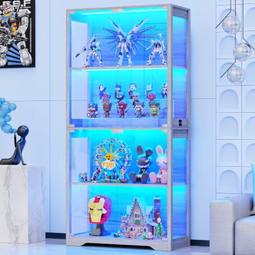 Lighting & Home Decor Studio Photos - Display Cabinet with Glass Doors, 4-Tier