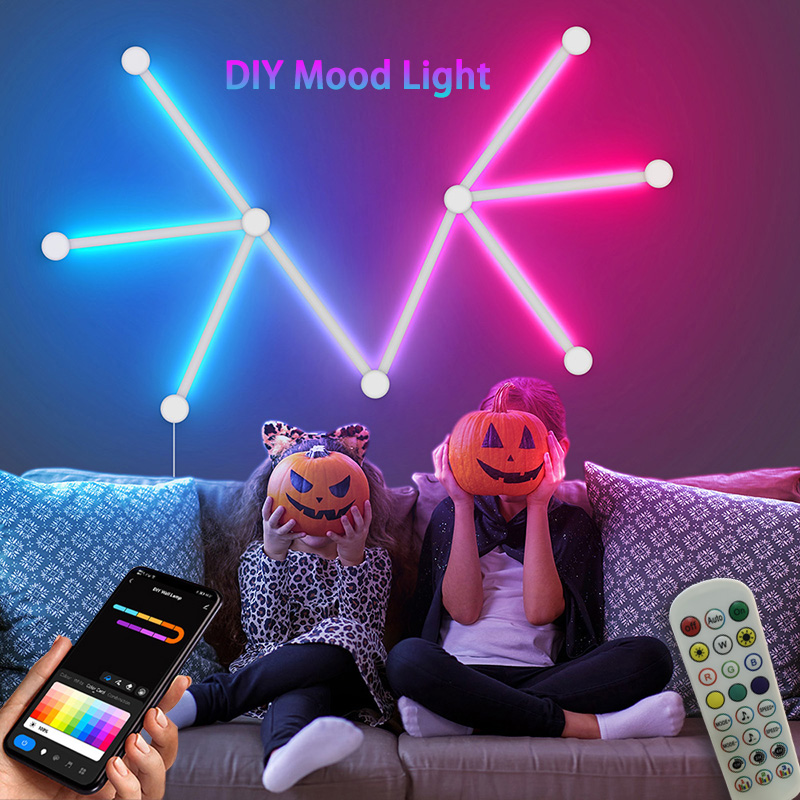 Led Lighting Wall Decor - Smart RGB Wall Lamp, Bluetooth APP