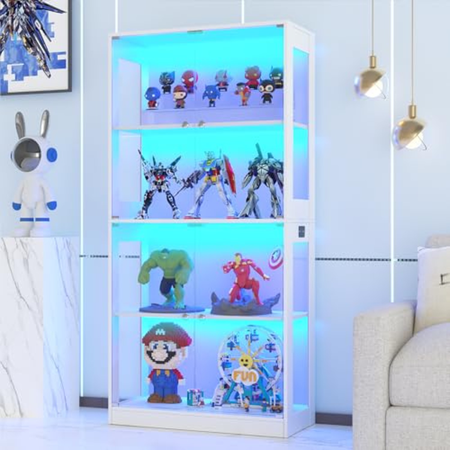 Lighting & Home Decor Studio Photos - 65'' Display Cabinet with Glass Door