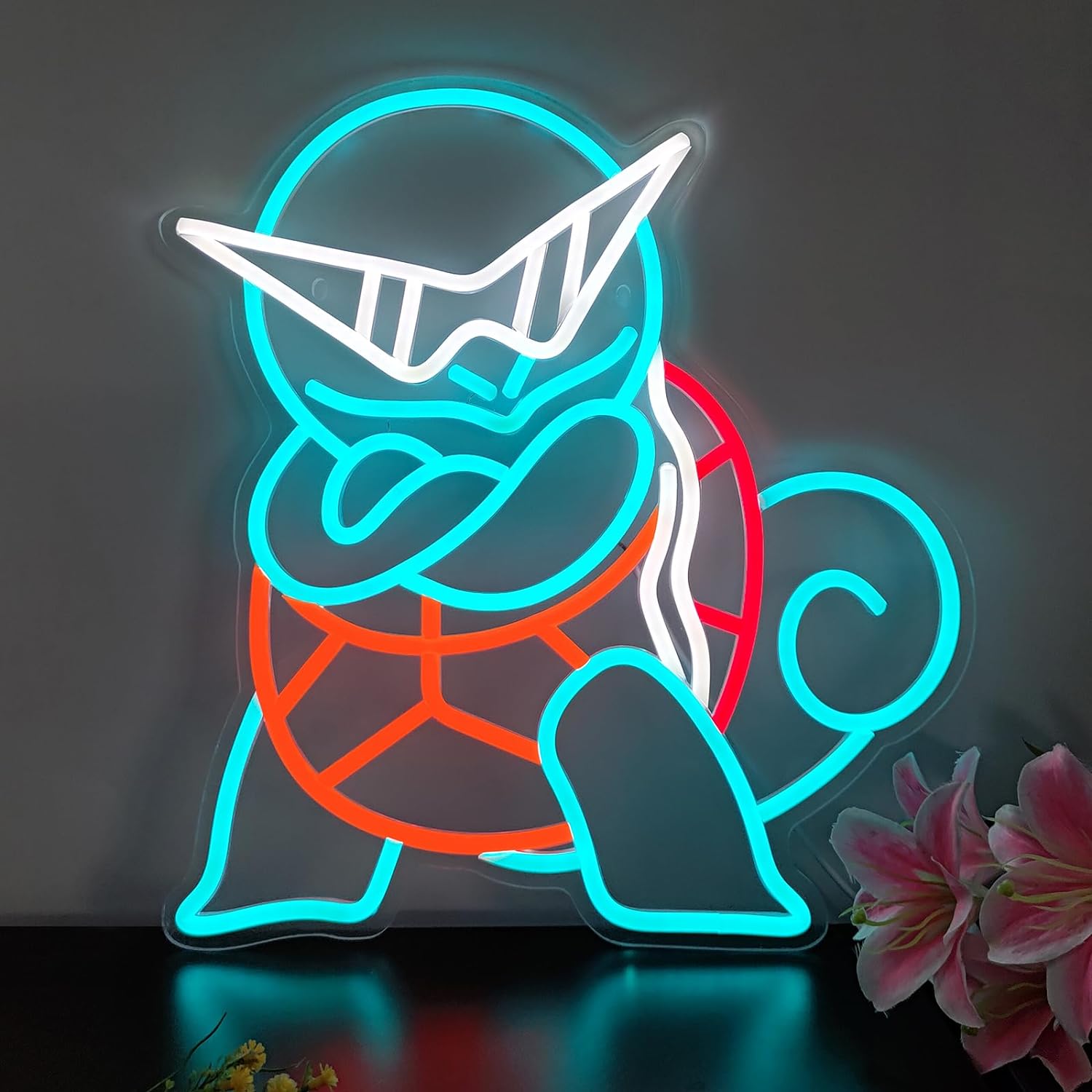 Lighting Decor For Diwali - Pokemon Squirtle Neon Sign LED Wall