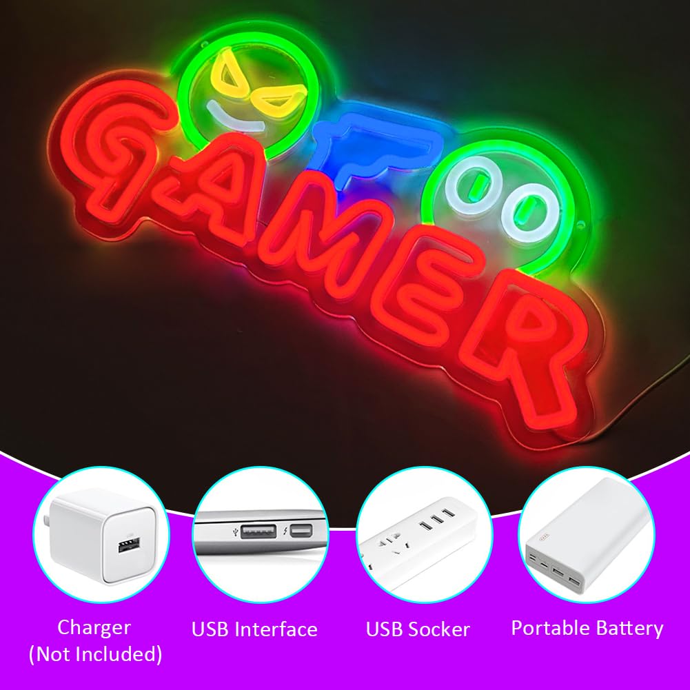 Gamer Neon Sign LED Wall Light - Lighting Decoration For Wedding review and price