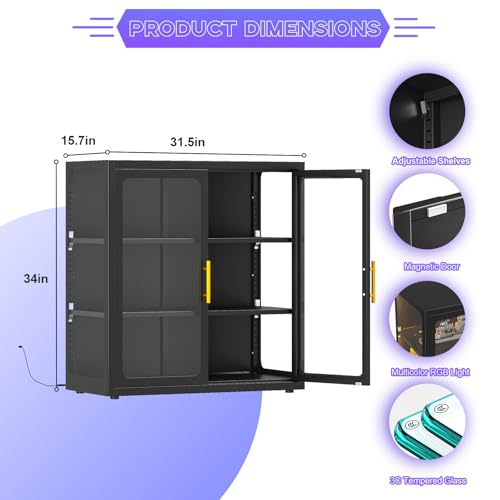 Display Cabinet with Glass Doo - Lighting & Home Decor Studio Photos review and price