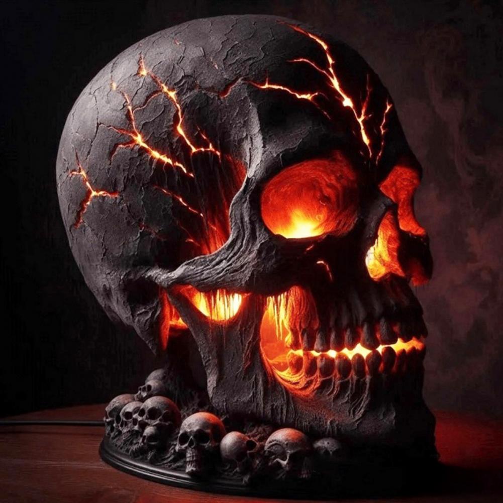 Halloween Lava Stone Skull Lam - Unique Lighting Decor review and price