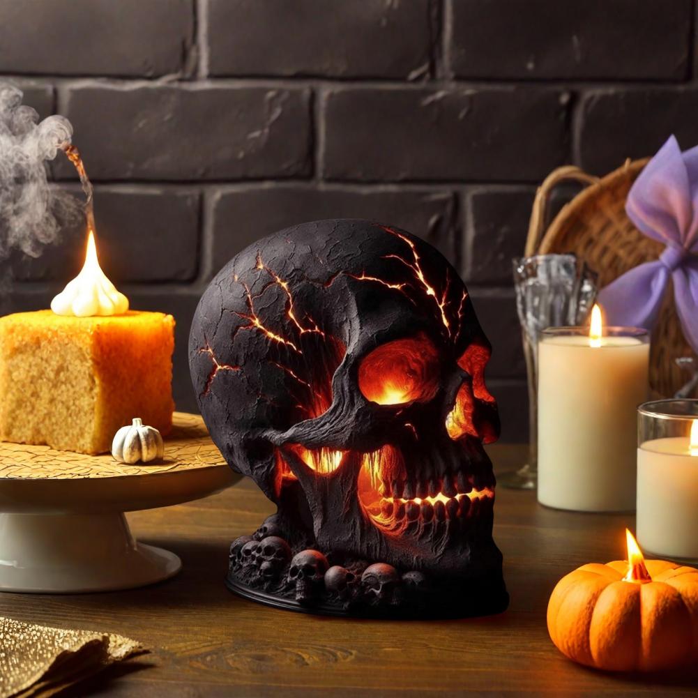 Halloween Lava Stone Skull Lam - Unique Lighting Decor review and price