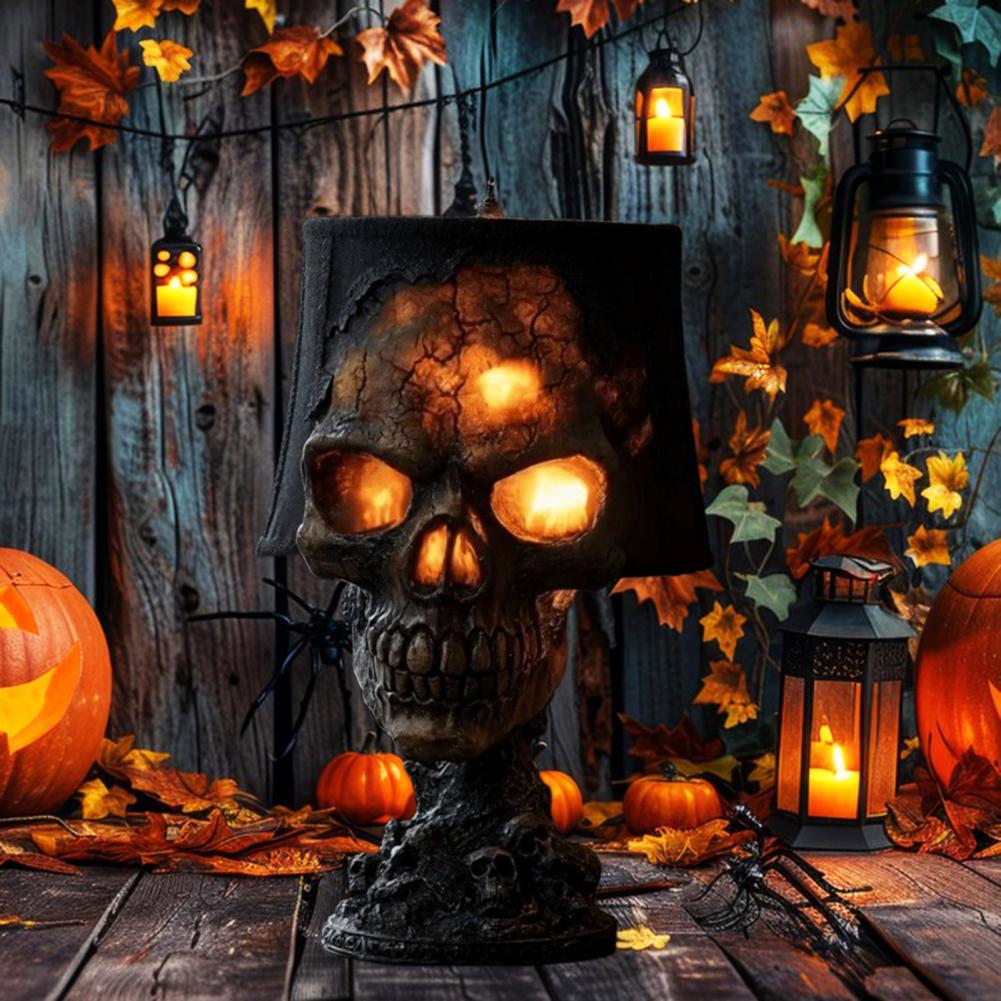 Halloween Lava Stone Skull Lam - Unique Lighting Decor review and price