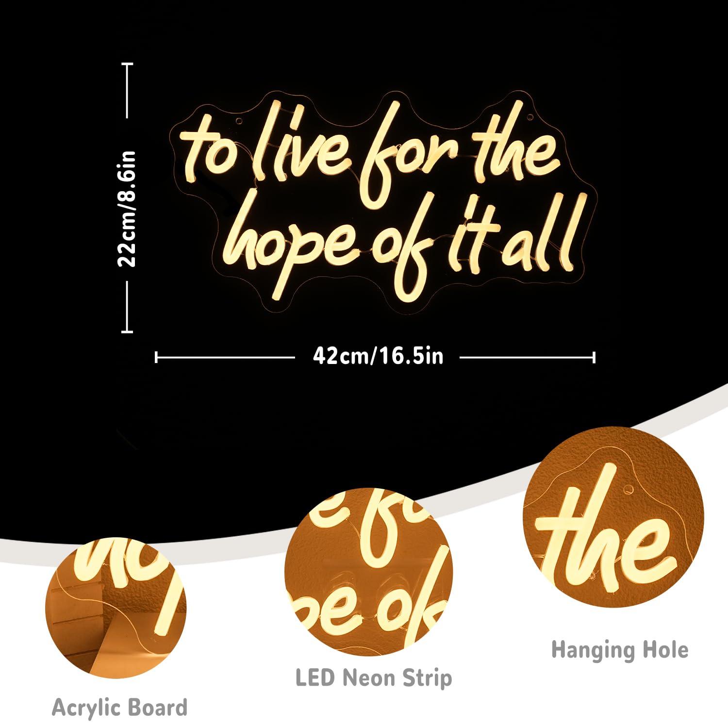 To Live For The Hope Of It All - Led Lighting Wall Decor review and price