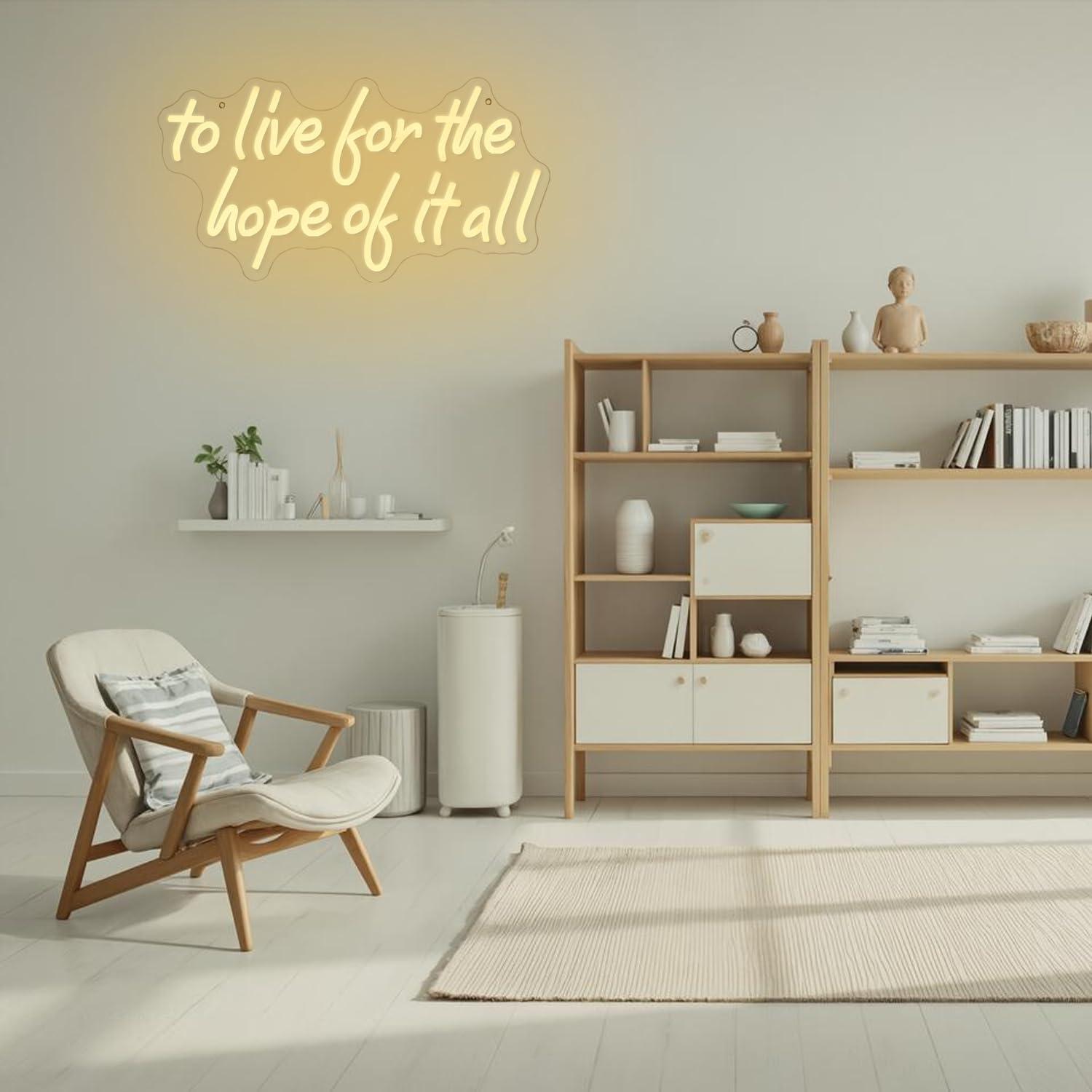 To Live For The Hope Of It All - Led Lighting Wall Decor review and price