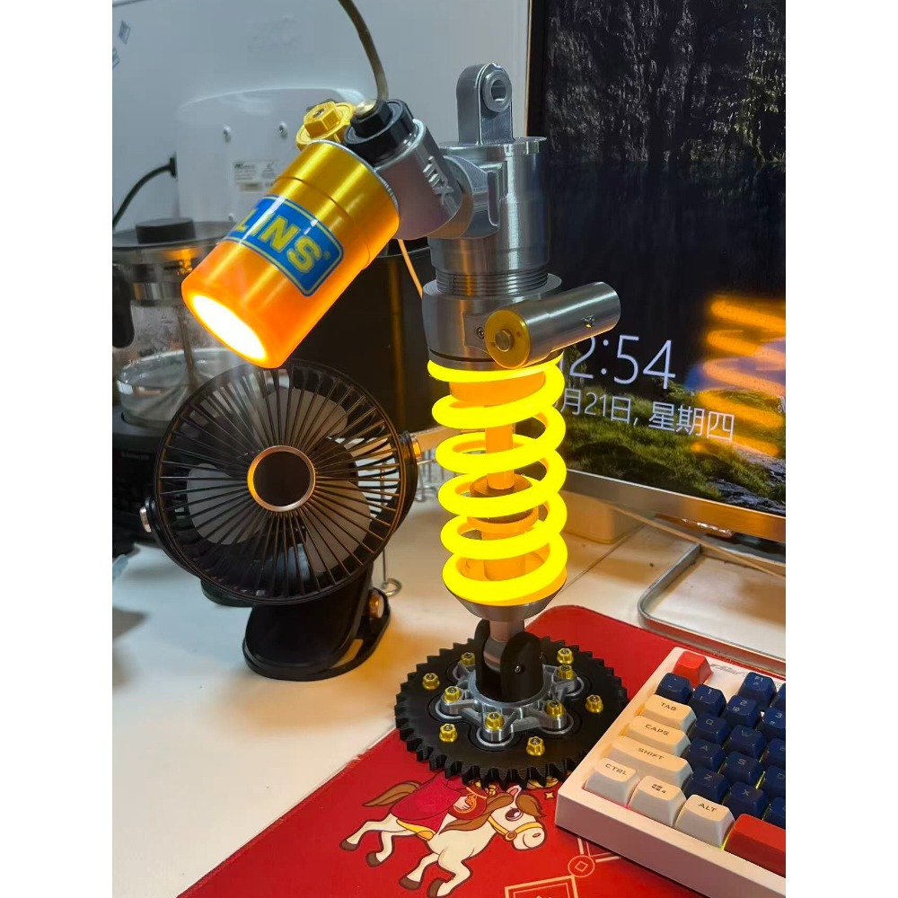 motorcycle Shock Absorber Desk - Unique Lighting Decor review and price