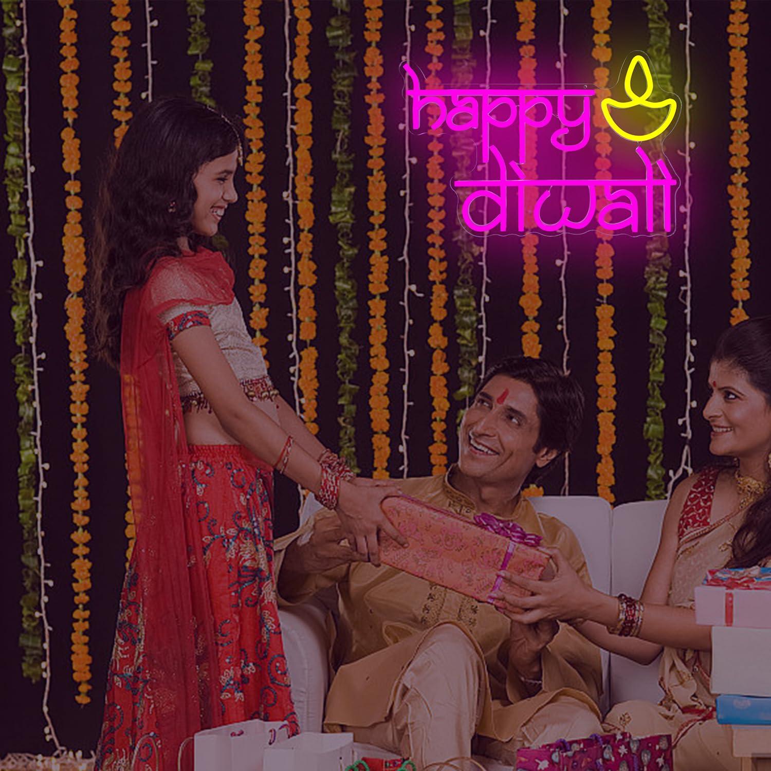 Happy Diwali Neon Sign USB Pow - Lighting Decor For Diwali review and price