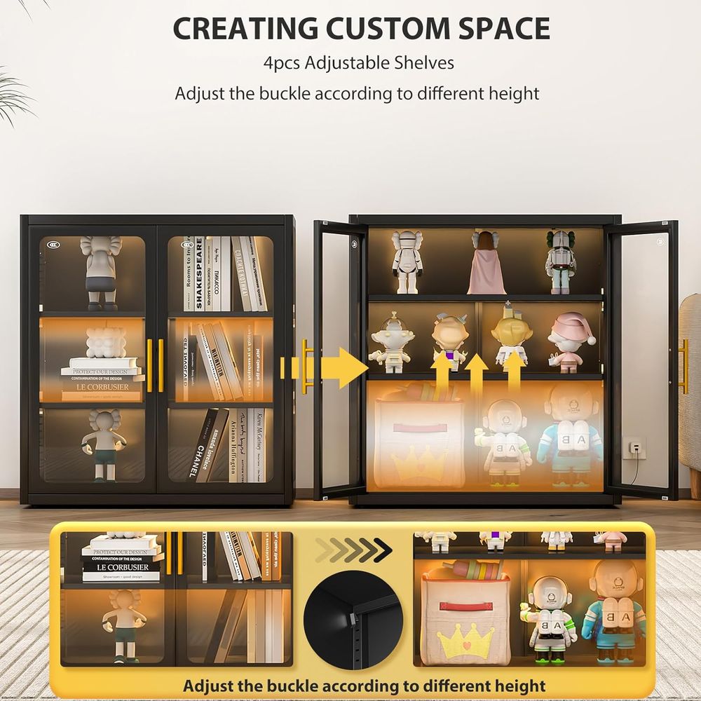34 Tall Glass Door Display Cab - Lighting & Home Decor Studio Photos review and price