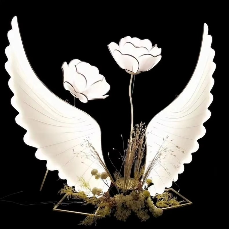 Glowing Angel Wings Light Prop - Lighting Decoration For Wedding review and price