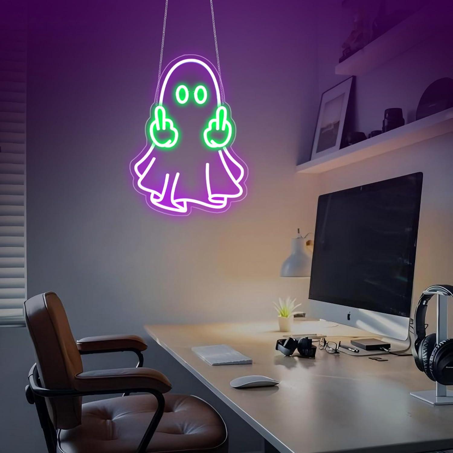 Ghost Neon Sign USB Powered LE - Led Lighting Wall Decor review and price