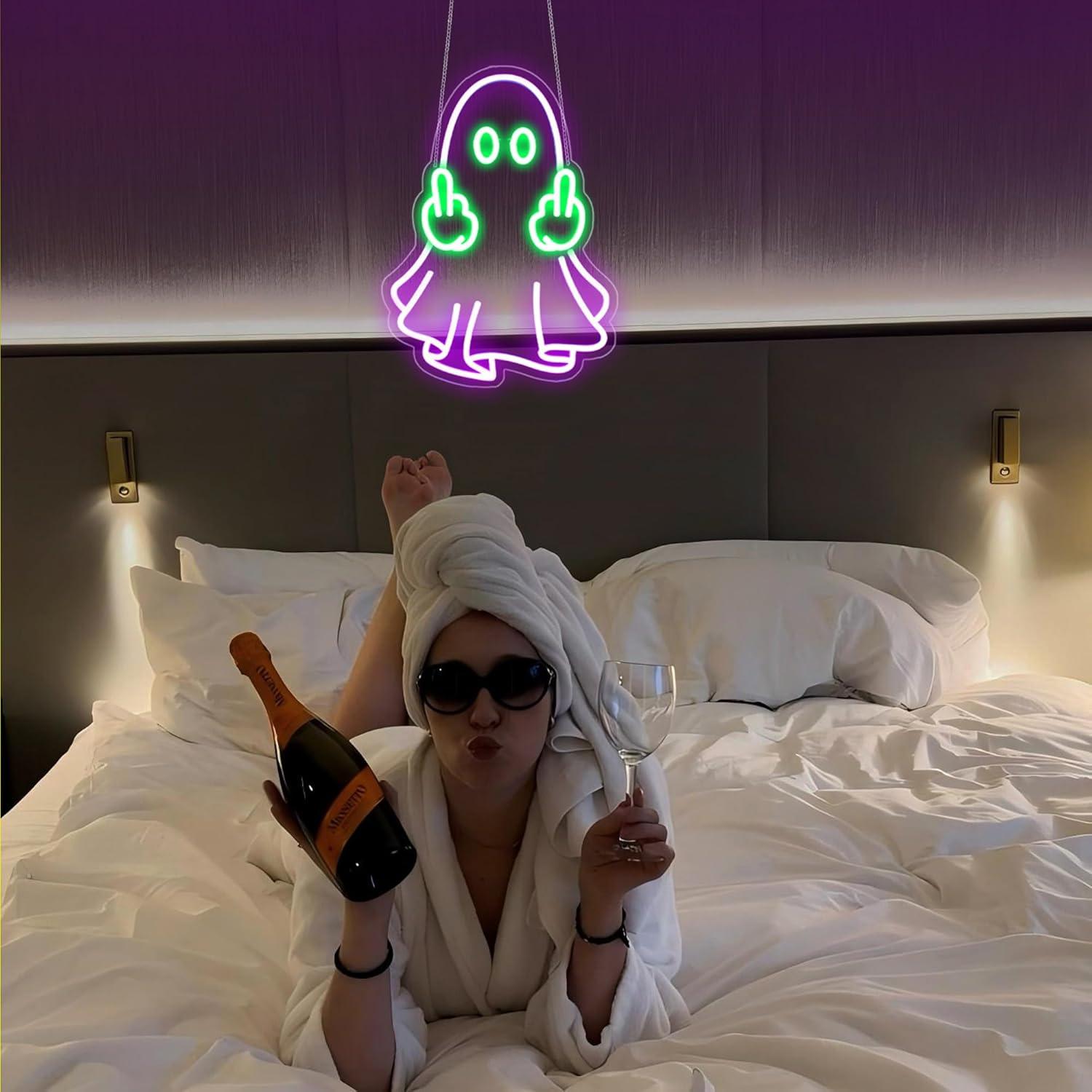 Ghost Neon Sign USB Powered LE - Led Lighting Wall Decor review and price