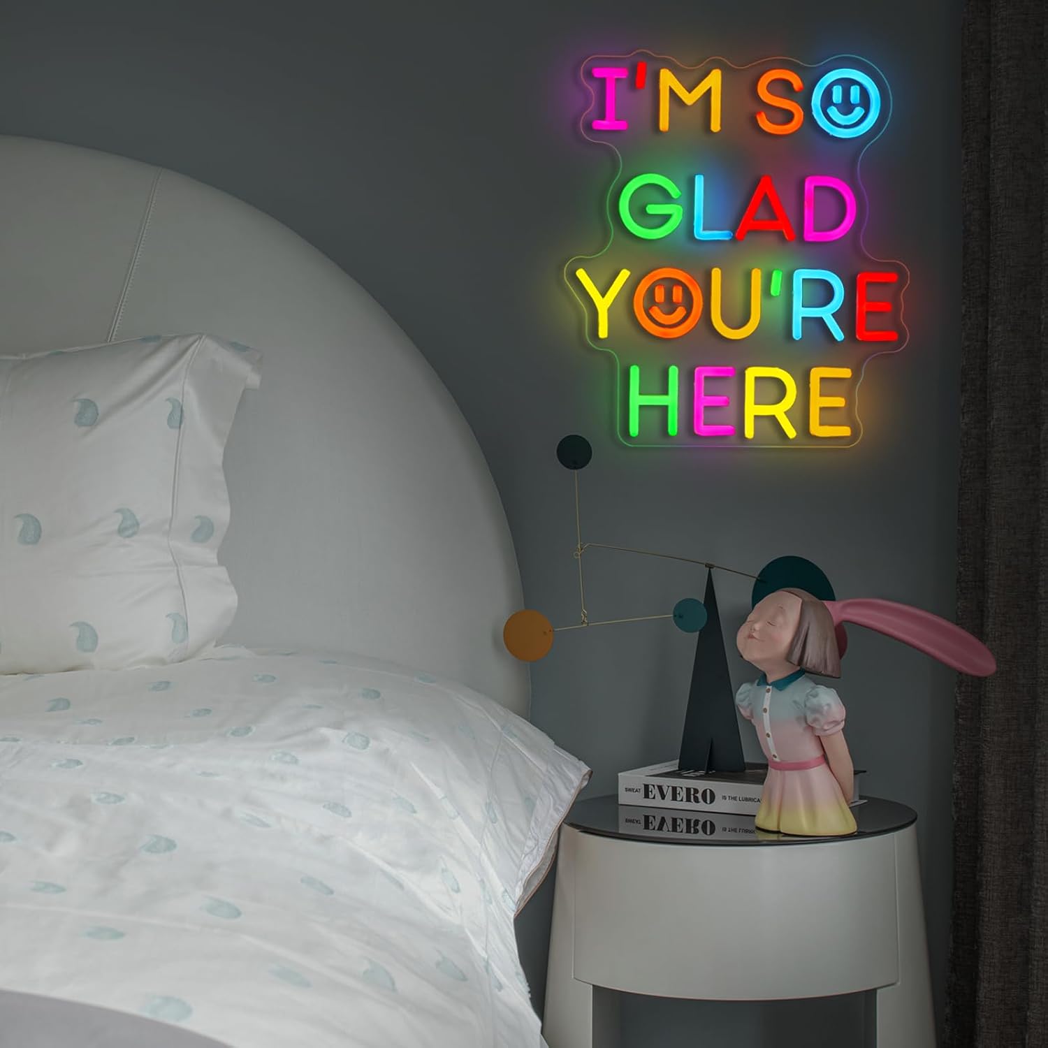  I'm So Glad You‘re Here Neon - Led Lighting Wall Decor review and price