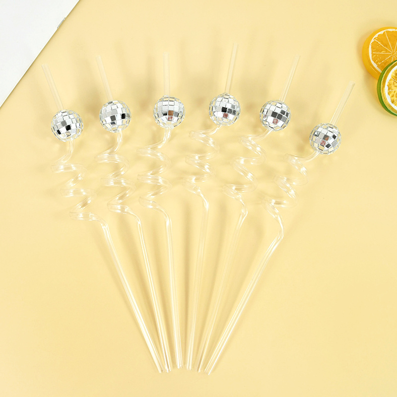 6pcs Mirror Disco Ball Straws  - Disco Ball Mirror review and price