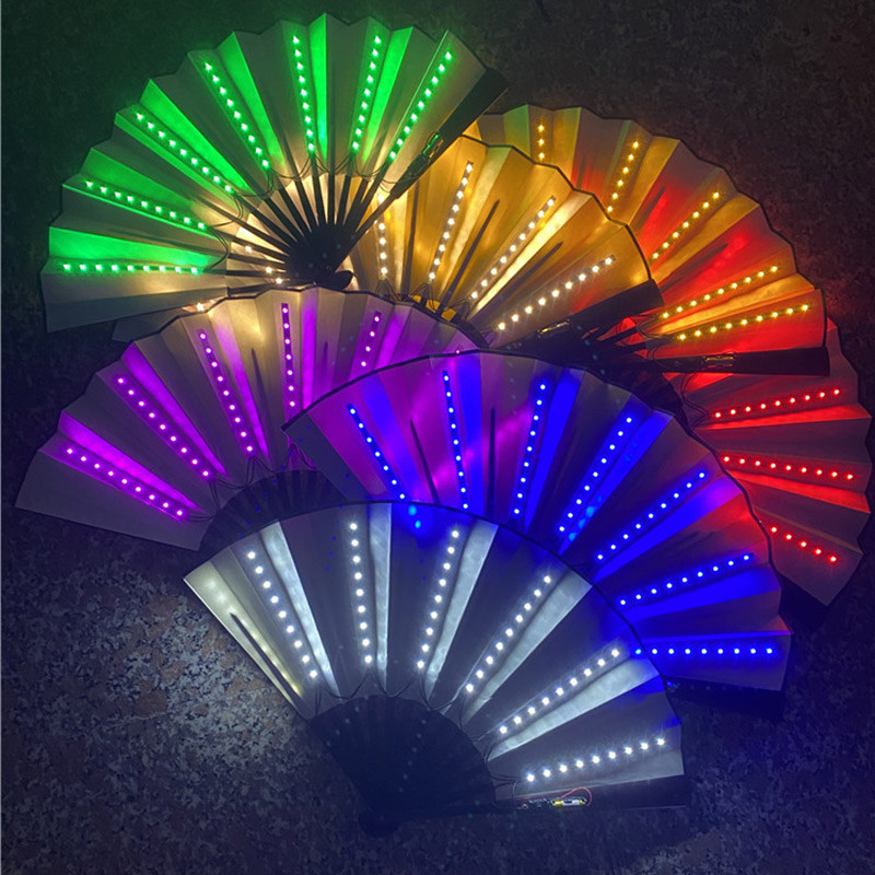 Folding Hand Fan With Led Ligh - Lighting Decor For Diwali review and price