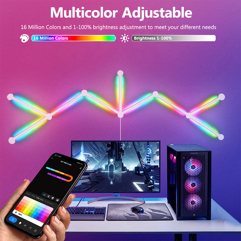 Smart RGB Wall Lamp, Bluetooth - Led Lighting Wall Decor review and price