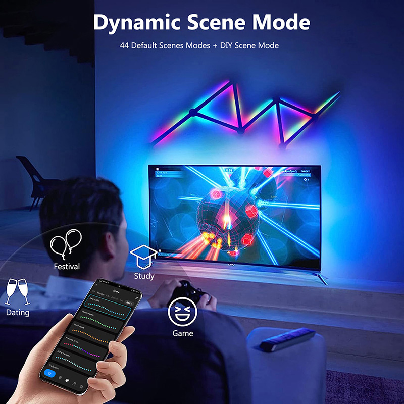 Smart RGB Wall Lamp, Bluetooth - Led Lighting Wall Decor review and price