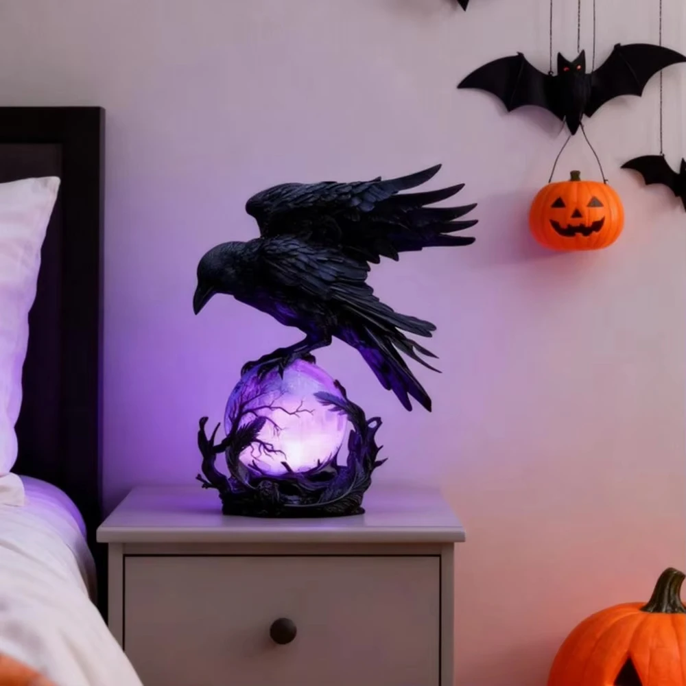 Creative Gothic Raven LED Lamp - Unique Lighting Decor review and price