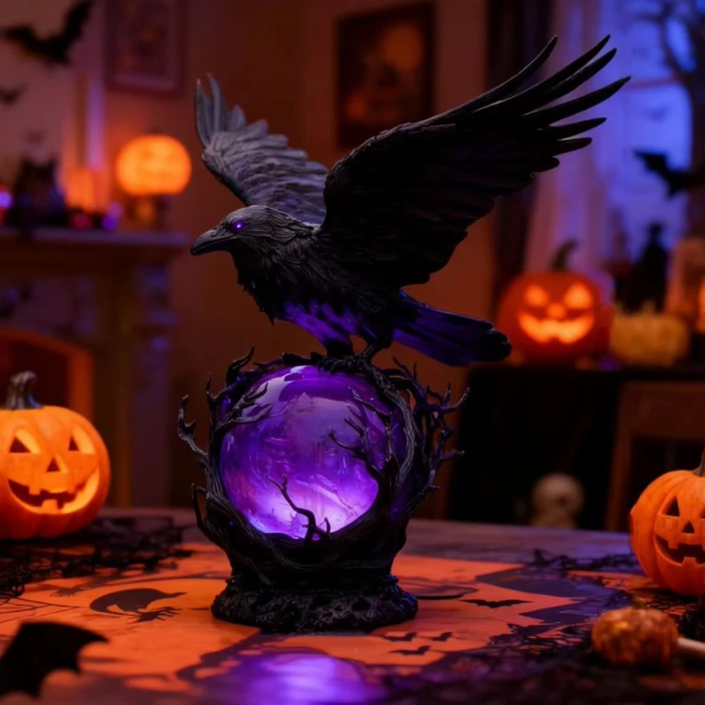 Creative Gothic Raven LED Lamp - Unique Lighting Decor review and price