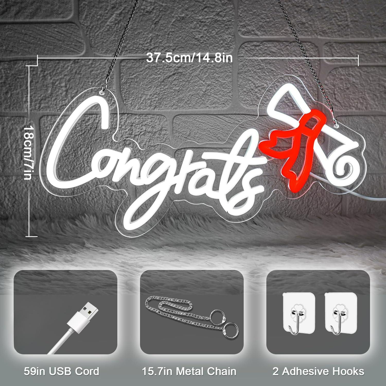 Congrats Graduation Neon Sign  - Led Lighting Wall Decor review and price