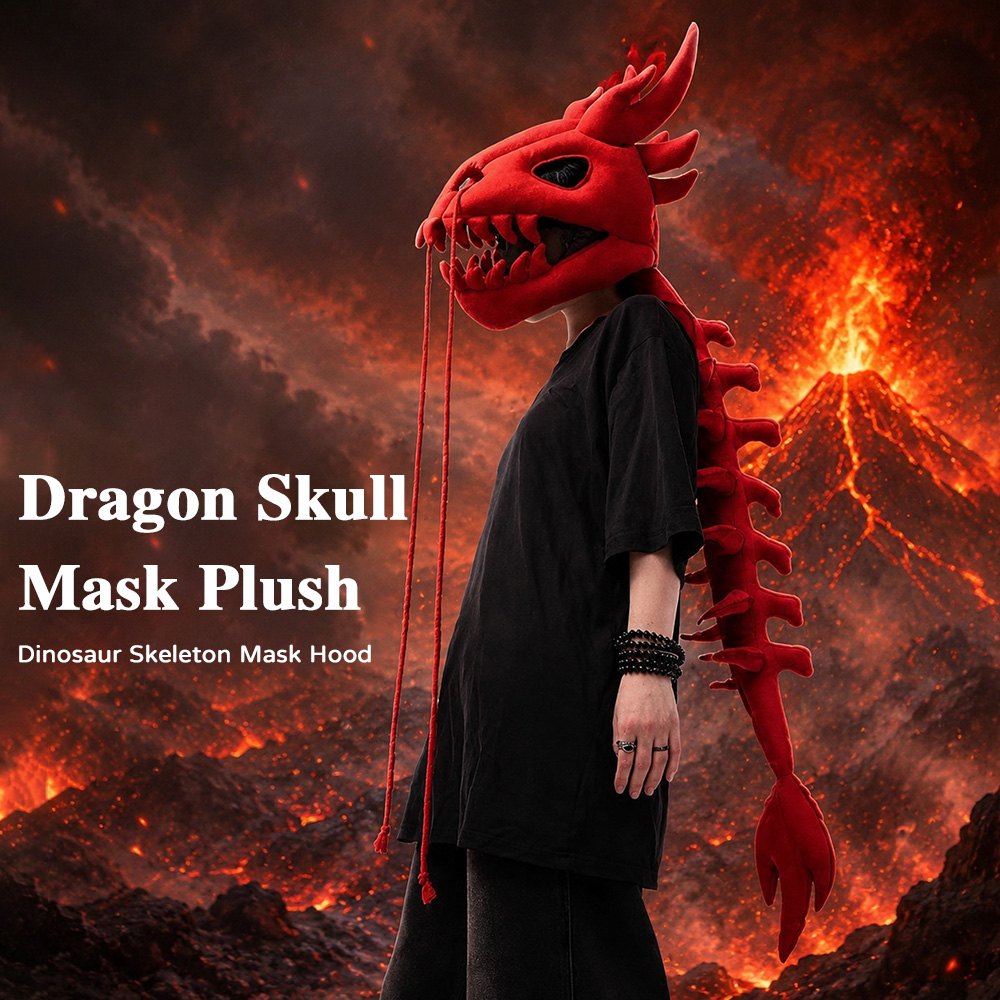 Dragon Skull Spine Plush Hood  - Unique Lighting Decor review and price