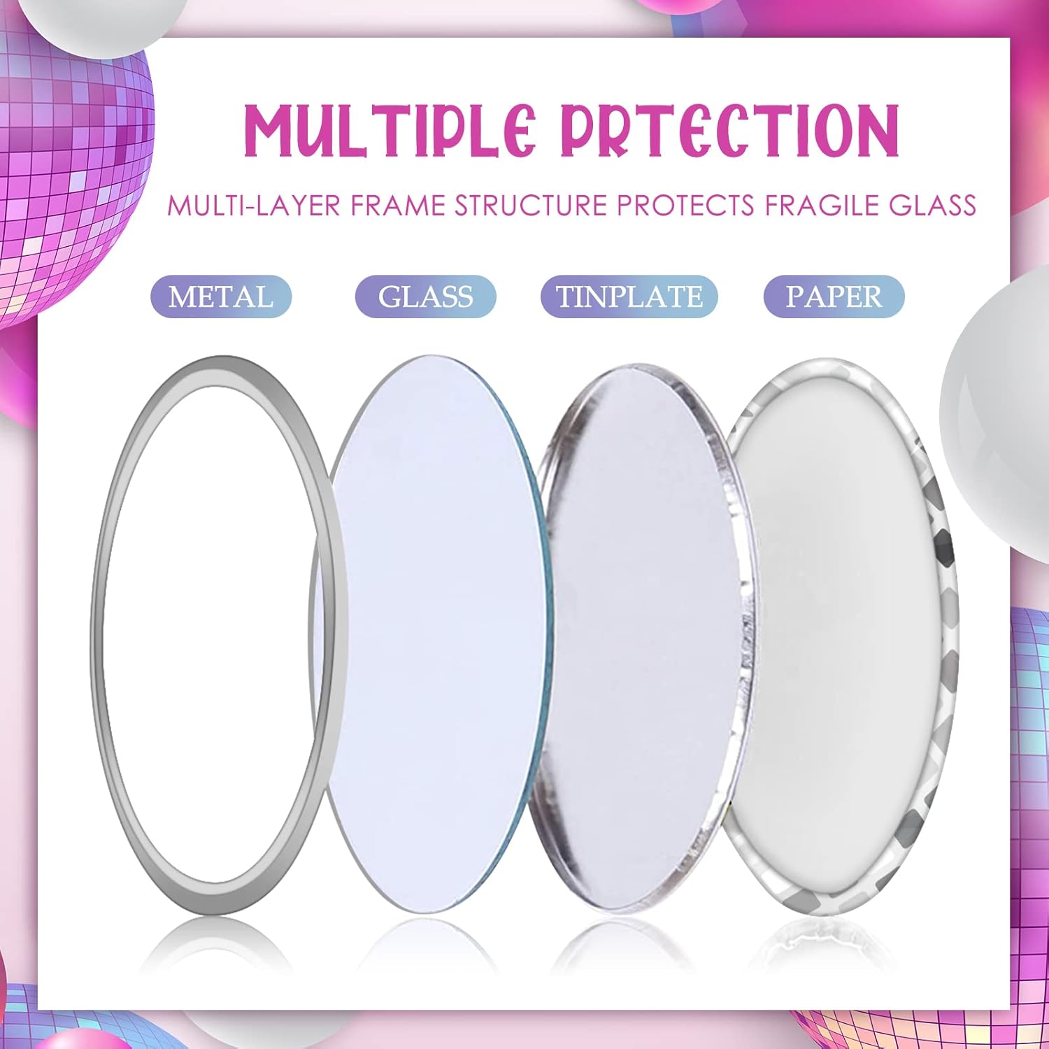 Disco Ball Compact Mirror Vint - Disco Ball Mirror review and price
