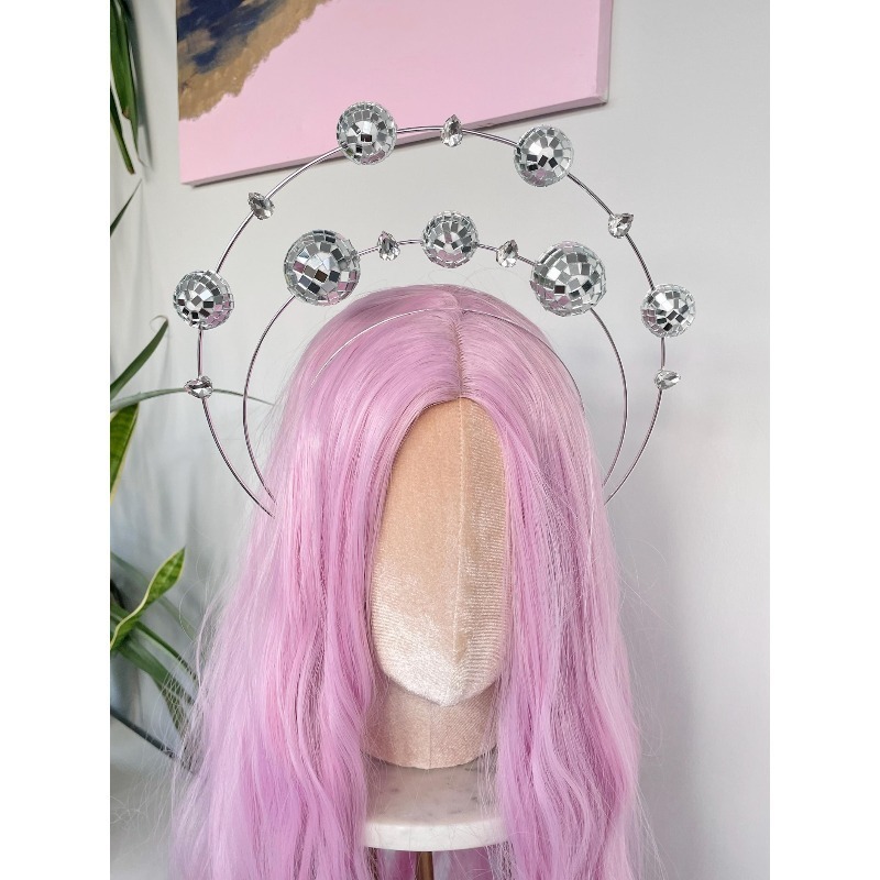 Silver Double Ring Disco Headb - Disco Ball Mirror review and price