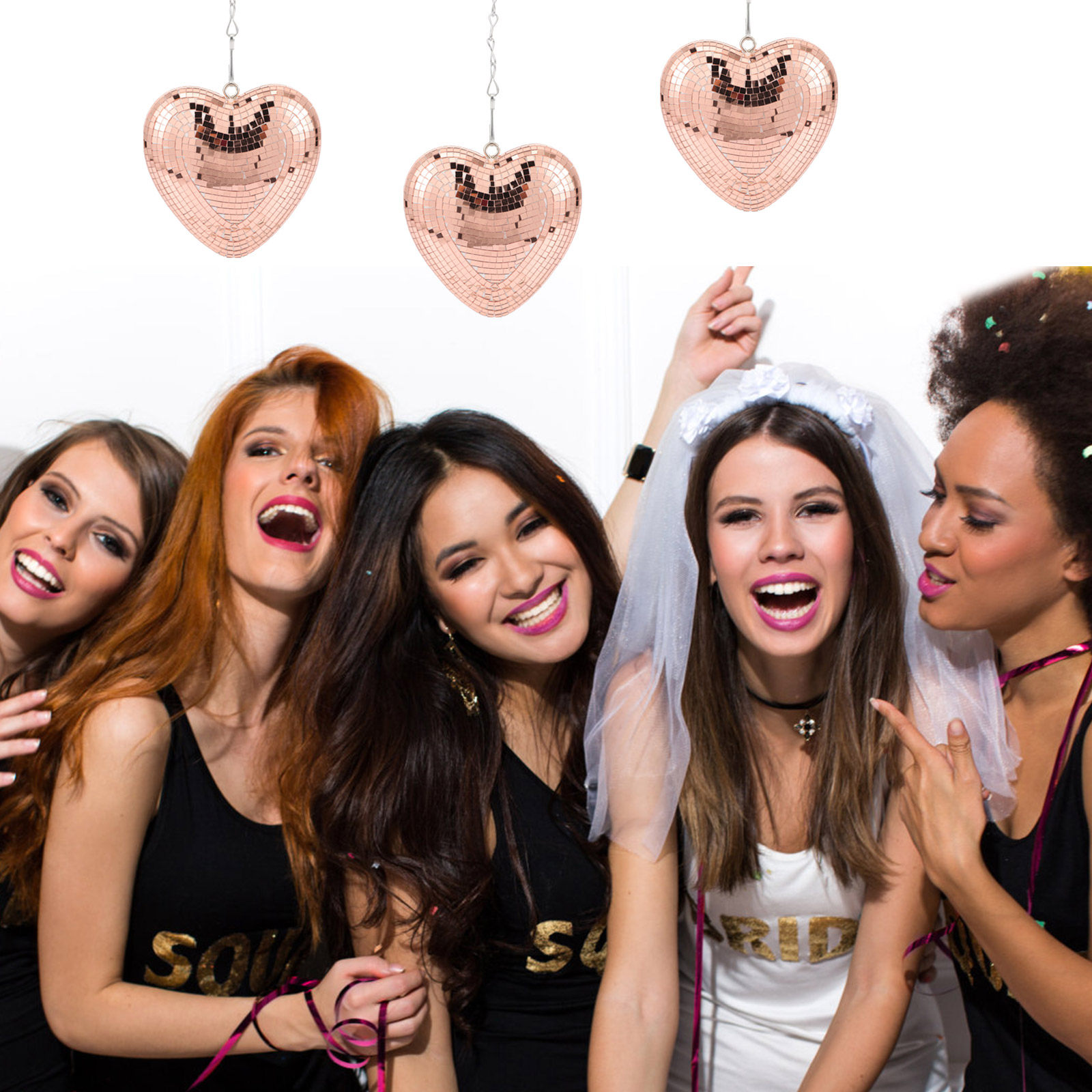 Hanging Heart Disco Ball Decor - Disco Ball Mirror review and price