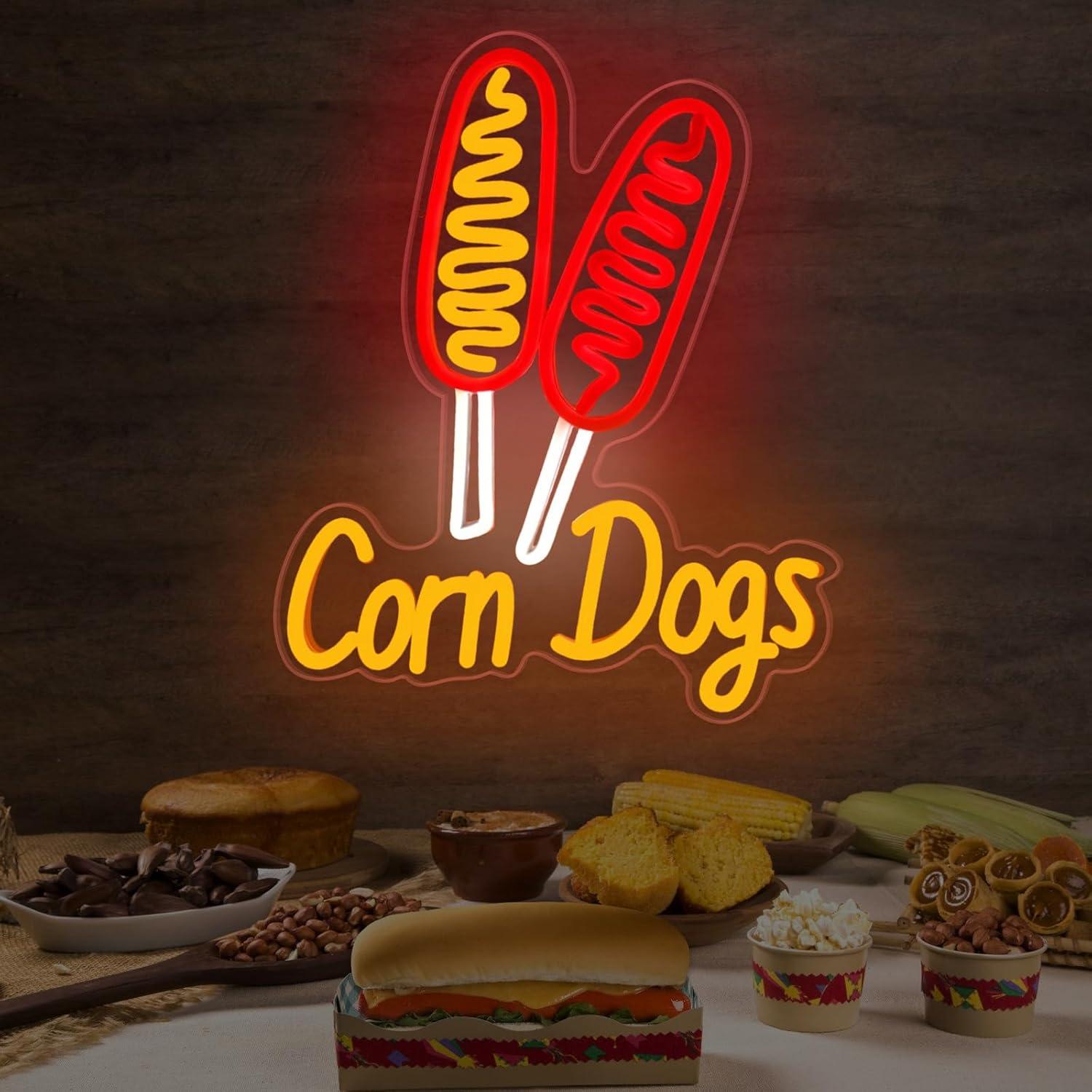 Corn Dog Neon Sign Snack USB D - Lighting Decoration For Wedding review and price