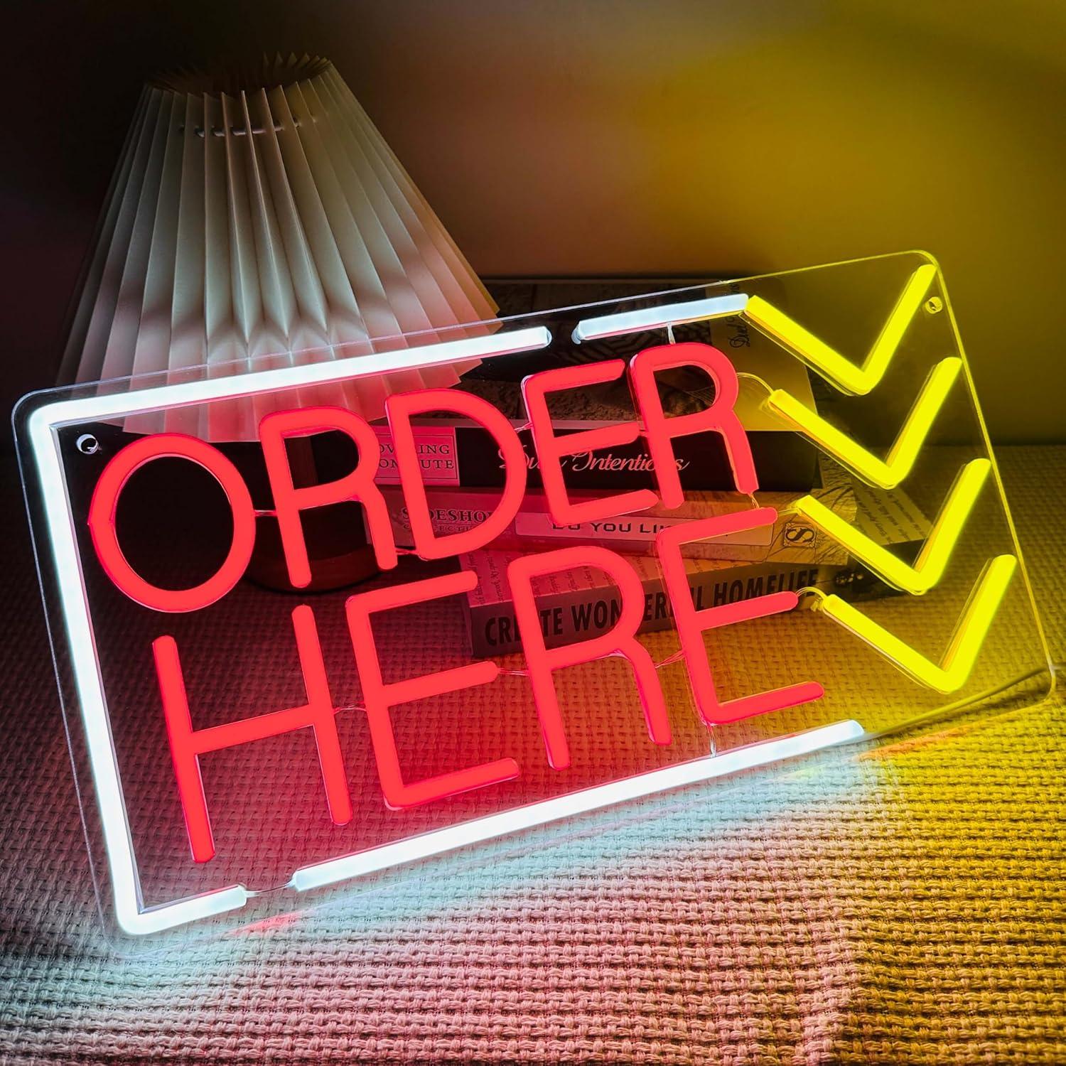 Order Here Neon Sign USB Dimma - Led Lighting Wall Decor review and price