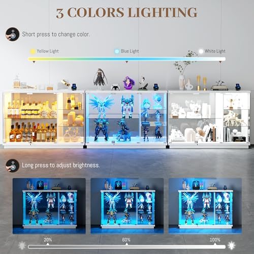 Glass Display Cabinet with Loc - Lighting & Home Decor Studio Photos review and price