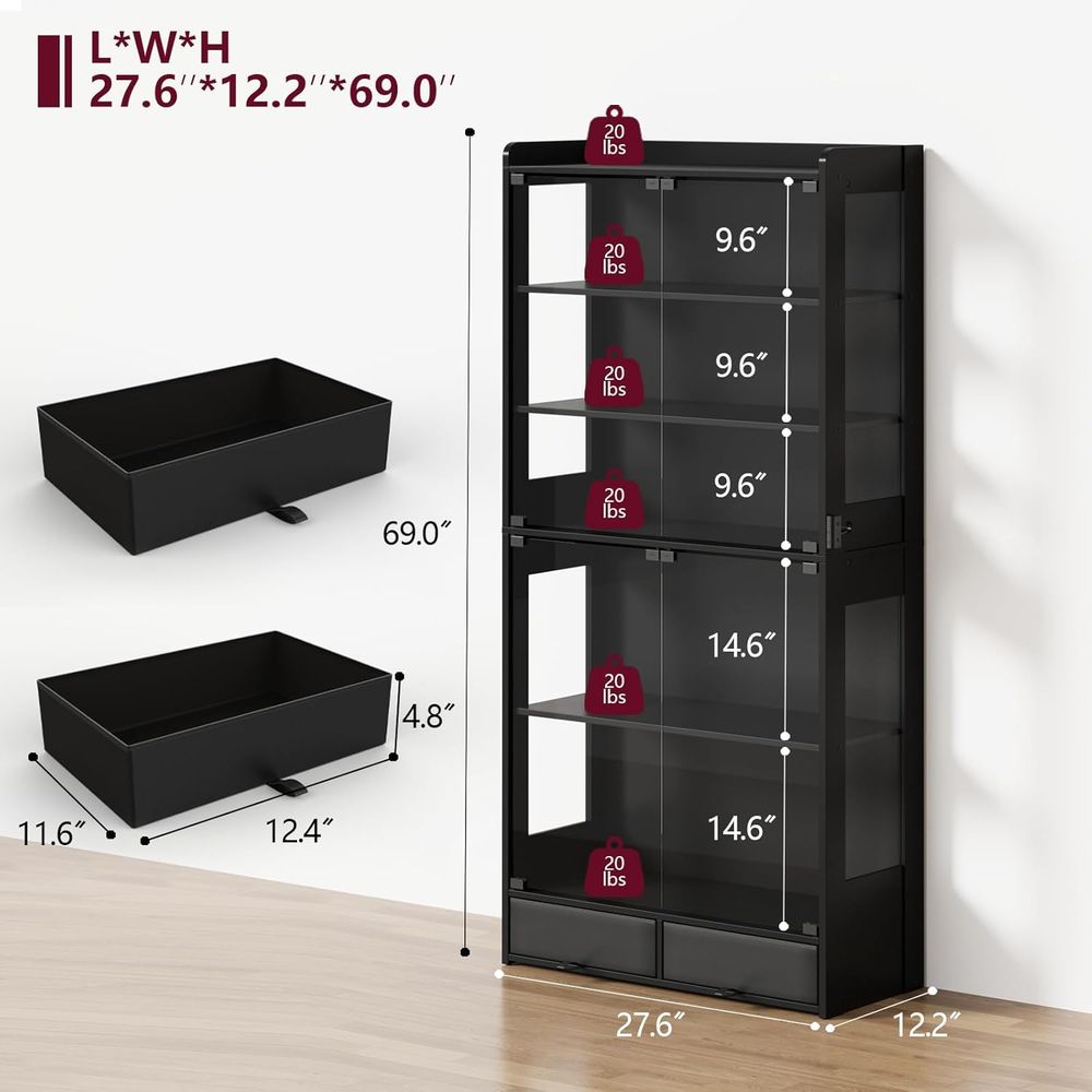 69 Tall Black LED Lighted 5-Ti - Lighting & Home Decor Studio Photos review and price