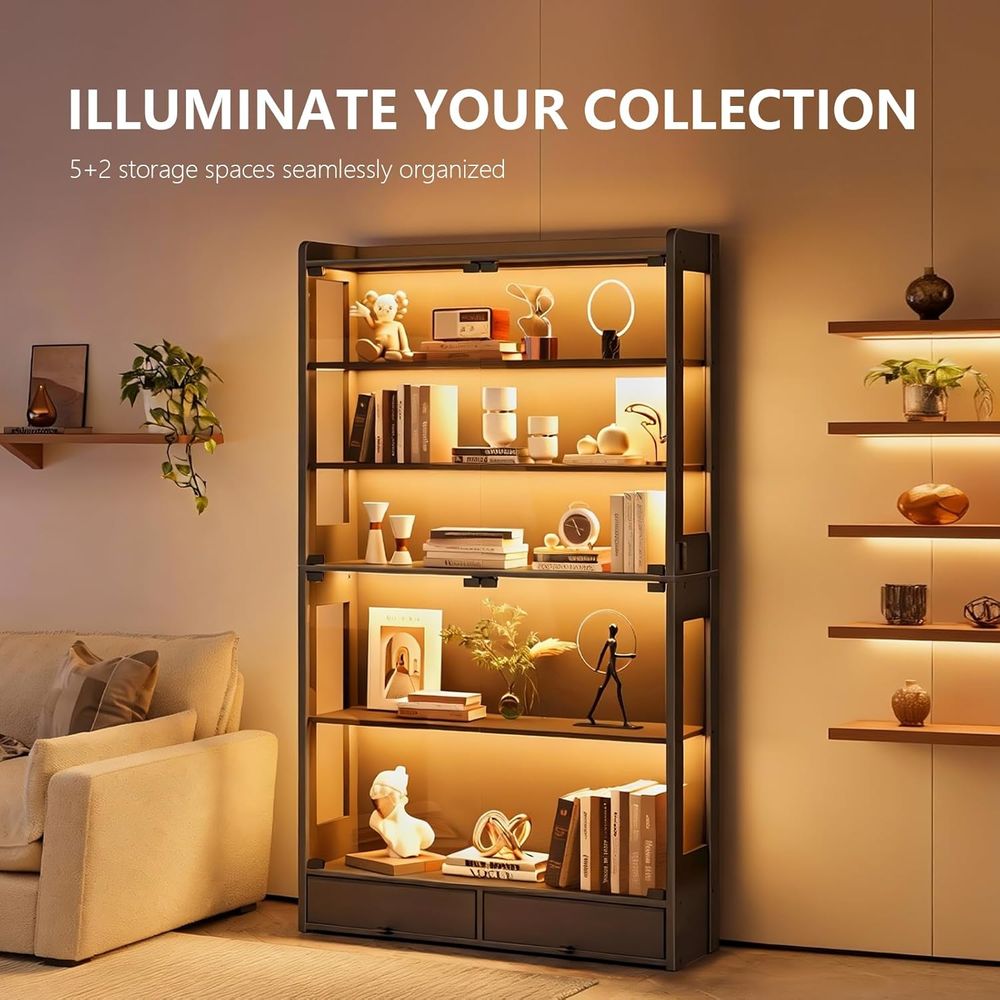 69 Tall Black LED Lighted 5-Ti - Lighting & Home Decor Studio Photos review and price